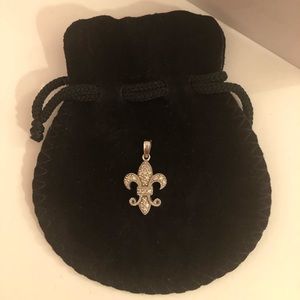 Genuine Diamond Fleur-de-Lis Pendant
